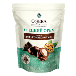 Драже О'ЗЕРА Грецкий орех в горьком шоколаде 150г
