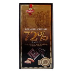 Шоколад СПАРТАК 85г горький 72% какао